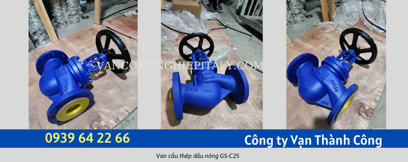 van cầu thép dầu nóng PN16