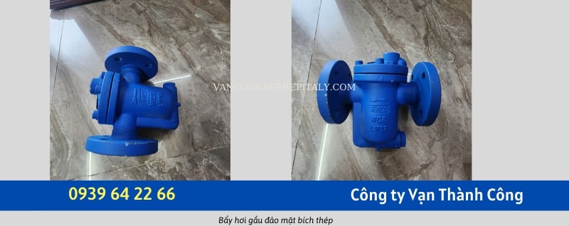 bẩy hơi gầu đảo thép PN16